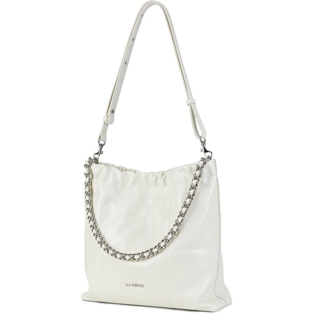 Split Leather Shoulder Bag Women Adjustable Chain Crossbody Elegant Purse